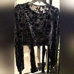 Black long sleeve top